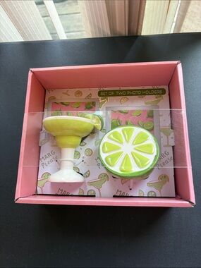 Mellow & Mod Set of Two Lime-Themed Photo Holders